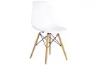 NNEKG Matt Blatt Set of 2 Eames Premium DSW Chair Replica (White Seat Beech Legs