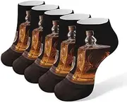 [AQRJLPM] Whisky Beer Pictures Socks No Show Socks Low Cut Anti-Slid Athletic Casual Invisible Liner Socks Unisex, White, One Size Short, White, One Size Short