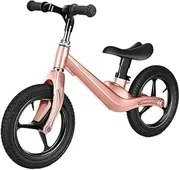 Balance Bike Tricycle Trike Children's Balance Bike, Ultra Light Outdoor Children's Magnesium Alloy Slide Car Beginners No Pedal Training Bicycle 2-6 Years Old, 3 Colors, 85x50cm (Color : Pink)