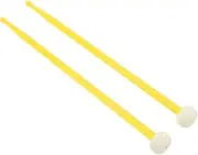 ZenithAur Portable Drum Mallet Set, 2pcs Double Headed Drum Mallet for Performance (Yellow)