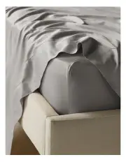 [Heritage] Diana 400TC Egyptian Cotton Sateen Sheet Separates in Silver