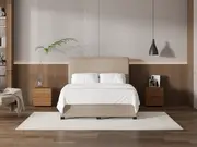My Style Tapered Headboard & Standard Base - Queen / Natural / Drawer Base