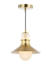 JONATHAN Y Colin 9.75in Adjustable Retro Hurricane LED Pendant