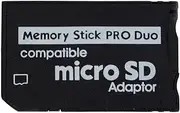 PSP Memory Stick Adapter TF Card, 1pc, Micro SD to Memory Stick MS Pro Duo HC Compatible Reader Converter SDHC Cards for Sony Playstation Portable Camera Handycam Class Play Station