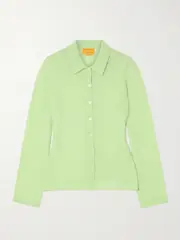 [Guest In Residence] Guest In Residence - Elle Cashmere Cardigan - Light green - small small Green