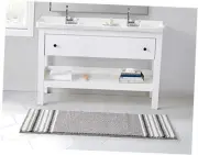 - Bath Mat, Durable Bath Rug with Non-Sllip Backing, Striped Home Decor