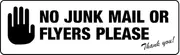 No Junk Mail Sign Sticker - No Cold Calling Sign Sticker - For Front Door Letter Box - Self Adhesive Vinyl Label Durable and Resistant Waterproof Heat proof Highly Indoor Outdoor (1 x No Junk Mail)