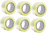 KICHOUSE 6 Rolls High Viscosity Simple Tape for Box Sealing Silent Packaging Tape Strong Stretch Practical for Express Boxes