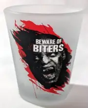 AMC The Walking Dead Beware of Biters Frosted Shot glass 2013