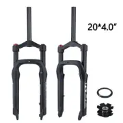 20*4.0in Snow Bicycle Front Fork MTB Suspension Air Fork Straight Tube Mountain