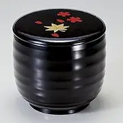 [TA M] ripples rice device Kuronai Shufuta spring and autumn [10 x 9.5cm inside dimension 9.4 x 7.8cm 200g] [Echizen lacquerware] | restaurant inn Japanese unit eateries for fashionable tableware business