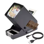 35mm Slide and Film Viewer, Negative Viewer, Desk Top LED Lighted Illuminated 3X