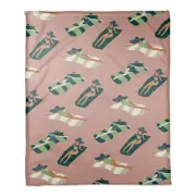 Creative Products Pink Sun Bathers Pattern 50 x 60 Coral Fleece Blanket