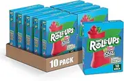 Betty Crocker Variety Pack Fruit Roll-Ups Fruit Flavored Snacks, Jolly Rancher Green Apple & Watermelon, 10Count (Pack of 10)