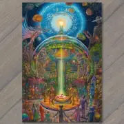 5x7" Futuristic Arena Crowd Sci-Fi Fantasy Scene Floating Orb Creatures