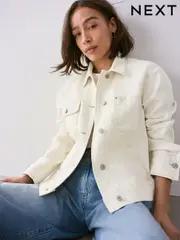 Ecru Denim Worker Jacket (AU2297) | $58