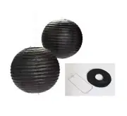 12x black paper lanterns wedding birthday anniversary party home hanging decor