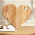 Heart Shaped Cutting Board Acacia Wood Bread Board Cheese Serving Platter Servin
