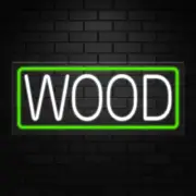 Wood Sign for Retail Displays | LED Flex Neon | 24"W x 10"H x 1"D