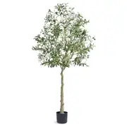 6-Foot Lifelike Artificial Olive Tree for Home or Office Decor