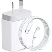 iPhone Charger, 20W USB C Charger with 2M USB C to Lightning Cable, Apple iPhone Charger with iPhone Charging Cable, Charger for iPhone 14/13/12/11/X