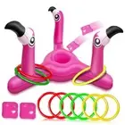 [ Bean Bag & Ring Toss ] Inflatable Flamingo Pool Toys Games Set 2-in-1