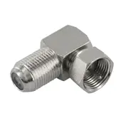 TV Antenna Cable Connector F-Type Male to Female Right Angle Adapter- 90 degree