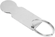 COMPUKAS Stainless Steel Grocery Shopping Cart Token Heat Press Thermal Transfer Blank Trolley Key Ring for DIY Projects and Convenient Shopping Trolley Release Key