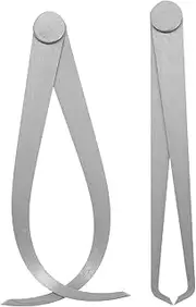 TEMPNAP 1pair Versatile Caliper Measuring Tool Accurate Hand Gauge Ruler for Woodworking Metalworking Pottery and Clay Craft High Precision Lightweight Efficient Measurement Tool