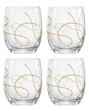 Barski European Lead-Free Crystalline Double Old Fashioned Tumblers Set of 4