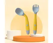 2Pcs/lot Silicone Spoon for Baby Utensils Set Auxiliary Food Toddler Learn To Eat Training Bendable Soft Fork Infant Kids - 3