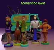 UNPAINTED Scooby Doo Gang 3d Printed Model Kit
