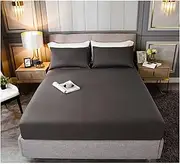[BoNene] Queen Sheets 1 pc 100% Pure Cotton Fitted Bed Sheet Single Twin Double Queen King Bed Sheet with Elastic Bottom Sheet Cotton Queen Sheet Set (Color : Type 13, Size : 220x220x25cm)