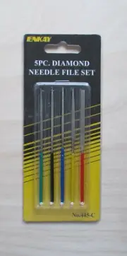 5pc Assorted 4" Mini Diamond File Set Enkay 445 Hobby Tool