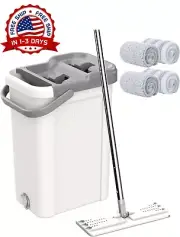 Juego Set De Trapeador Y Cubo Balde Para Fregar PIsos Profesional Almohadillas