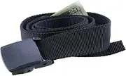 [Thomas Bates] Big & Tall Secure Money Zipper Travel Belt, Metal-Free Buckle made in USA