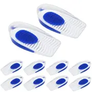8x Silicone Heel Insoles for Plantar Fasciitis Shock Absorbing Heel Support