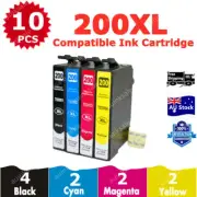 10X Non-OEM 200XL T2001 XL Ink Cartridge For Epson xp200 xp400 xp300 wf2530 2540