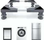 Adjustable Mini Fridge Stand with 4 Strong Feet for Washers and Dryers, Grey