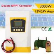 3000W Wind & Solar Double MPPT Hybrid Charge Boost Controller 12V 24V Regulator