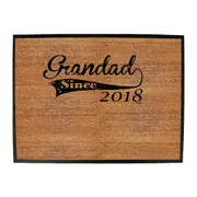 Grandad Since 2018 - Funny Novelty Doormat Man Cave Floor mat