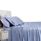 Royal Tradition Viscose from Bamboo Bed Sheets, King, Solid Periwinkle, Super...