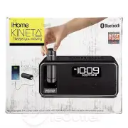 NEW iHome KINETA Alarm Clock FM Radio Bluetooth K-Cell USB Charging Dock iKN95