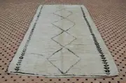 Marrakech Bliss Circa 1970 Beni Ouarain Wool Rug with Tassels