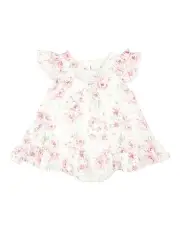 [Bebe by Minihaha] Evie Print Overlay Dress in Pink