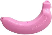Banana Case Holder Carrier Storage Fruit Lunch Box Protector Container Food Storage Container to Protects Soft Fruits & Banana (Pink)