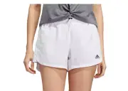 adidas Gym Shorts Womens XL Pacer Bungee Cord AeroReady 4 Inch Training White