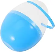 Hohopeti Large Clear Plastic Easter Egg with Handle Reusable Fillable Container for Vibrant Colors for Easter Hunt Supplies and Holiday Decoration
