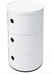 SK Designer Living Replica Anna Castelli Ferrieri Componibili Round Storage Unit 3 Tier - White