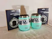 2-YETI Rambler 10oz. Wine Tumblers w/ 2-Yeti Rambler MagSlider Lids ☆MEGA BUNDLE
